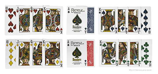 Hesslers Four Color playing Cards